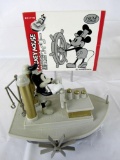 Vintage 1980's Masudaya Japan Wind-Up Disney Mickey Mouse Steamboat Willie MIB