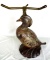 Antique 1890's Signed Nuydea Cast Iron Wood Duck Lawn Sprinkler