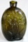 Antique 1890's Embossed Glass Bottle Flask with Cornucopia