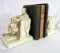 Pair of Antique Abraham Lincoln Memorial Chalkware Bookends