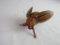 Antique (Japan) Tin Litho Key Wind Crawling Beetle