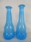 Rare Pair of Victorian Blue French Opalene 7