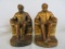 Pair of Antique Lincoln Memorial Chalkware Bookends