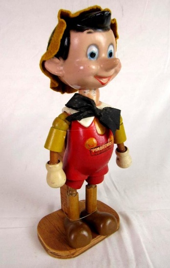 Antique Ideal Wood and Composition 10" Jointed Disney's Pinnochio