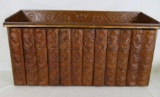 Vintage Highly Detailed Book Shelf with Faux Book Storage Boxes