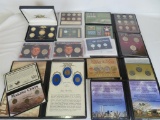 Huge Lot of (14) US Commemorative Coin Sets Inc. 24 Kt Proofs, Kennedy Halves, +