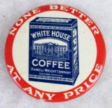 Antique White House Coffee Advertising Pocket Mirror