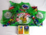 1956 Olympic Games (Melbourne, Australia) Silk Scarf & Playing Card Deck, Sealed