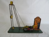 Antique German Tin Litho/Pressed Steel Key Wind Clockwork Pile Driver