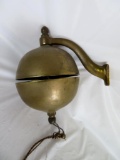 Antique Victorian Brass Wall Mount Servant Bell
