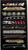 Case Lot of (17) Vintage Costume Jewelry Bracelets Inc. Sterling Silver, Judy Lee+