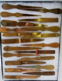 Lot of (20) Antique & Vintage Copper and Brass Advertising Letter Openers Inc. Standard Register,