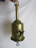 Antique 1800's Brass Salter Key Wind Clockwork Fireplace Roasting Spit Jack
