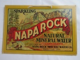 Antique Napa Rock Mineral Water Cardboard Advertising Sign