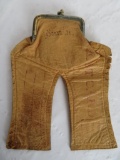 Antique Leather Pants / Purse Postcard from Lebanon, Oregon