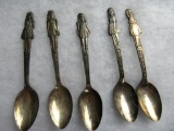 Set of 5 Antique Dionne Quintuplets Silverplated Spoons