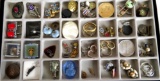 Estate Found Collection of Smalls Including Vintage Jewelry, Tokens, Pins, Buttons, Etc.