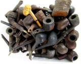 Huge Lot of Antique and Vintage Smoking Tobacco Pipes, As Shown.