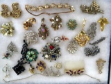 Case Lot of Vintage Costume Jewelry Inc. Rhinestones