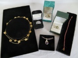 Lot of Sterling Silver Jewelry Including Rings, Bracelet, Necklaces+