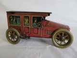 Antique 1920's Mohawk/Chein Tin Litho Key Wind Old Time Limousine