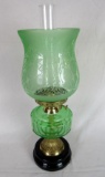 Antique Victorian Sherwood Birmingham Vaseline -Uranium Glass 24
