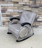 Vintage Mid Century Kem Webber Art Deco Chrome Rocking Chair