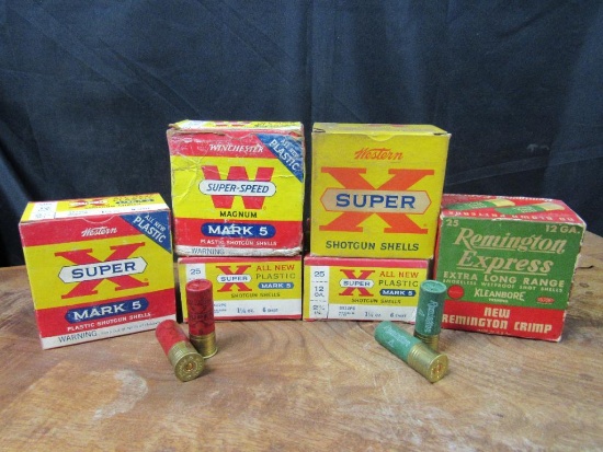 6 Boxes (146 Rds) Vintage 12 Gauge Ammo