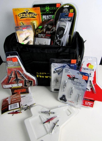 Crossbow Broadhead Grouping in NRA Duffle Bag