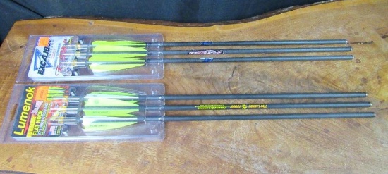 (2) Nos New 3-Packs Illuminated Crossbow 20" Carbon Arrows