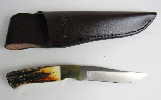 Bear MGC USA Stag Handle Fixed Blade 8" Knife