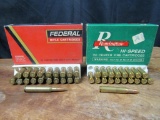 2 Vintage Boxes (39 Rds) .30-06 Ammo. Federal & Remington