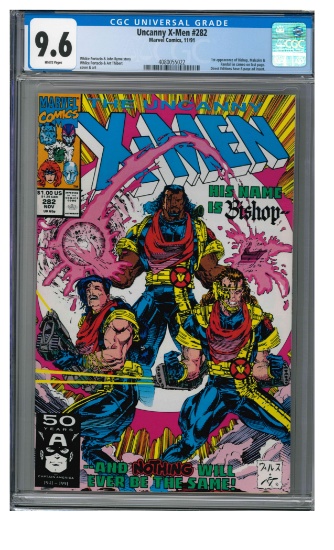 Uncanny X-Men #282 (1991) Key 1st Appearance Bishop CGC 9.6
