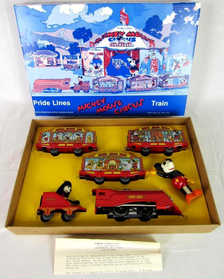 Pride Lines ミッキーマウス トレインセット1990年頃のレプリカ？ Pride Lines Disney Mickey Mouse Circus Train In | Proxibid