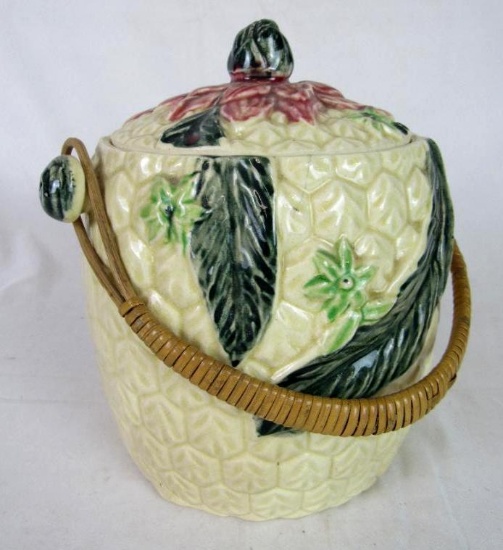 Antique Majolica Porcelain Bisquit Jar