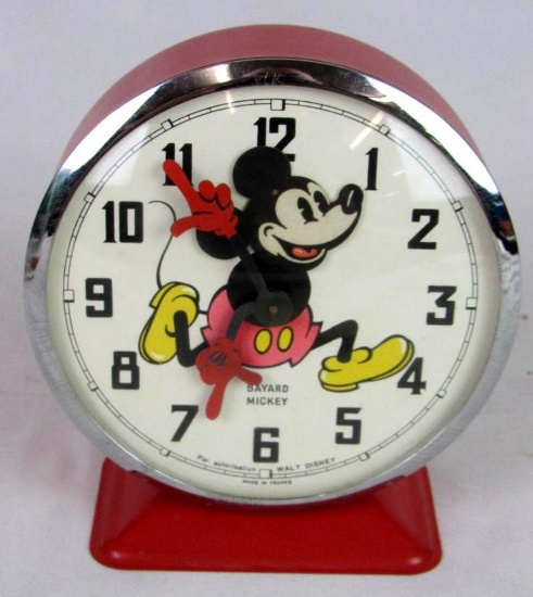 Vintage Bayard (France) Disney Mickey Mouse Alarm Clock