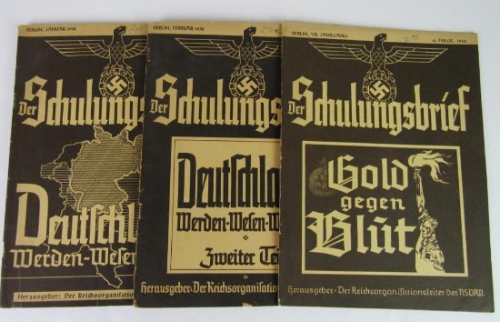 (3) Issues of Nazi NSDAP Magazine