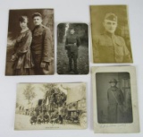Lot (5) WWI U.S. Army Soldier Photo/PCs