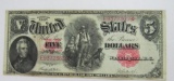 Series 1907 $5.00 U.S. Note - Large Size