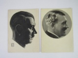 (2) Nazi Adolf Hitler Postcards