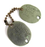 Pair of WWII USMC Dog Tags