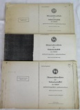 (3) Old Copies of SS WWII Officer Rosters