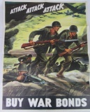 Original WWII 1942 War Bond Poster