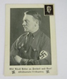 Rare! Nazi Adolf Hitler Propaganda Postcard