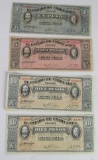 (4) 1914 State of Chihuahua Currency Notes