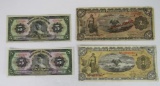 (4) Vintage Mexico Currency Notes