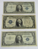 (3) Old $1.00 Silver Certificate Notes