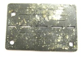 WWII P.O.W. Dog Tag From Nazi Stalag