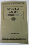 WWII Jan 1945 Official Army Register