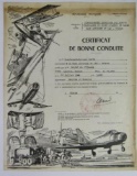 French 1946 Military Good Conduct Cert.
